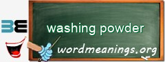 WordMeaning blackboard for washing powder